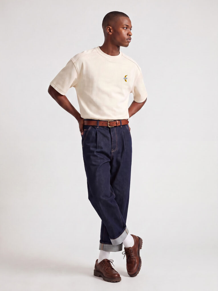 Wisdom Multi‑Technique Print‑Embroidery Oversized Unisex T‑Shirt
