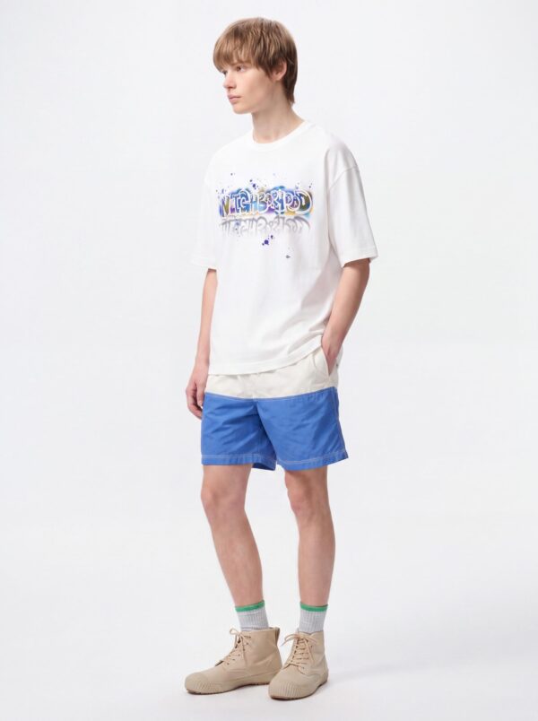 NEIGHBORHOOD Foam‑Print Loose Short‑Sleeve T‑Shirt