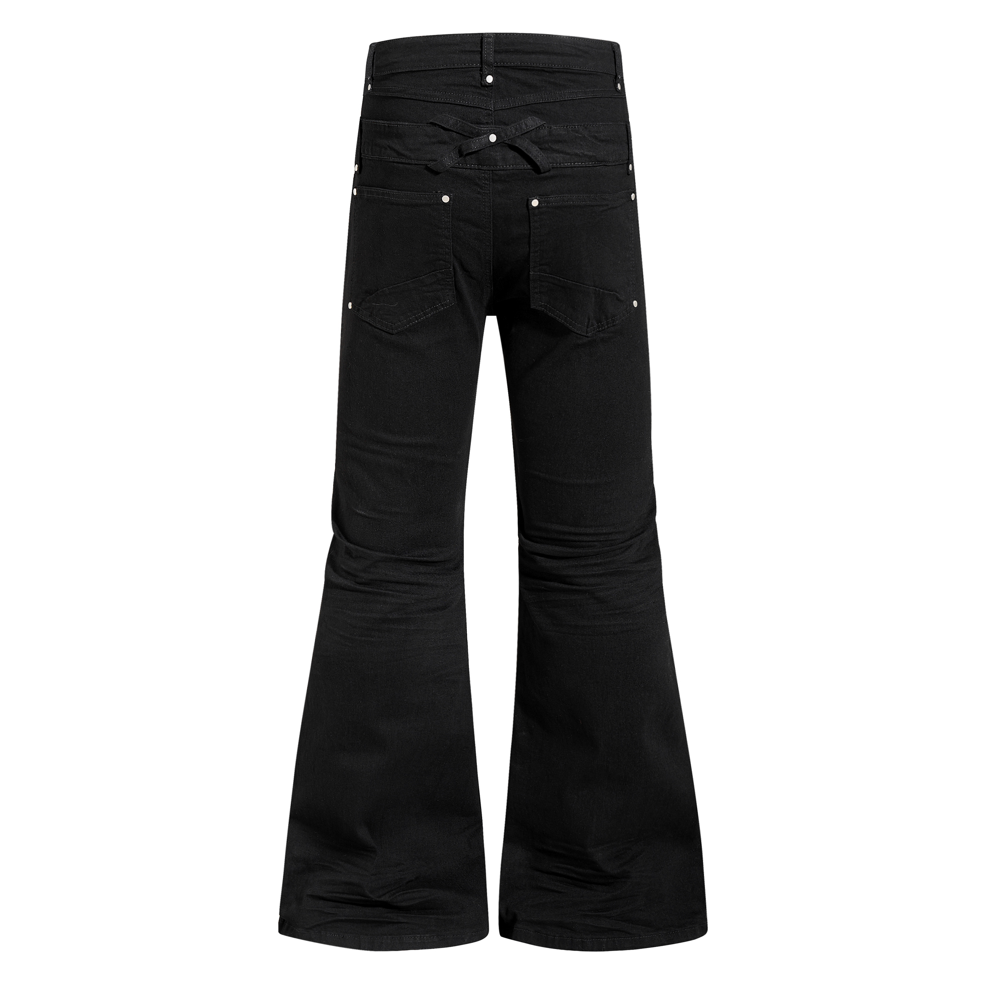 Avant-Garde Layered Fake Two-Piece Flared Pants - Image 3